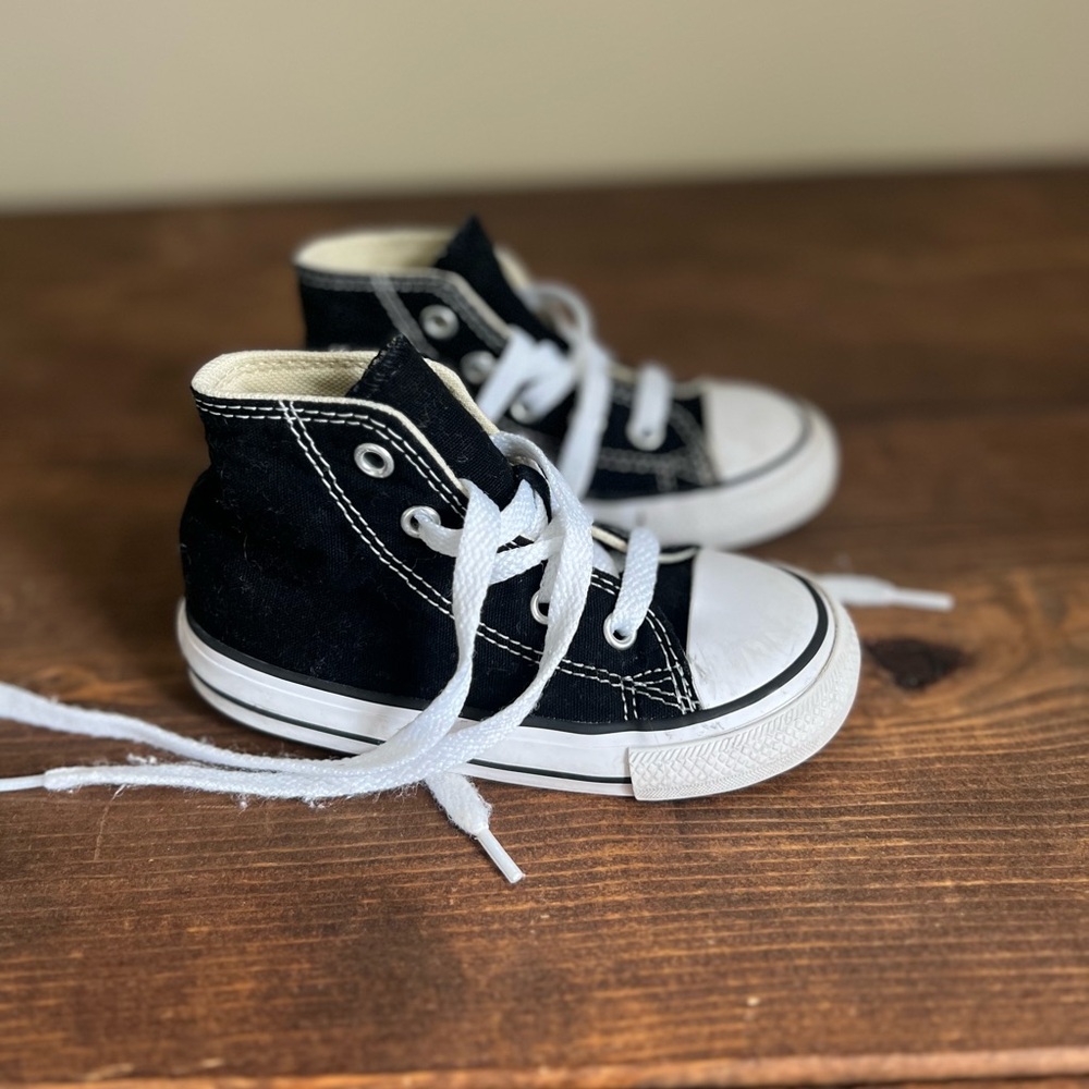 Converse All Star High Top Toddler 7C Black